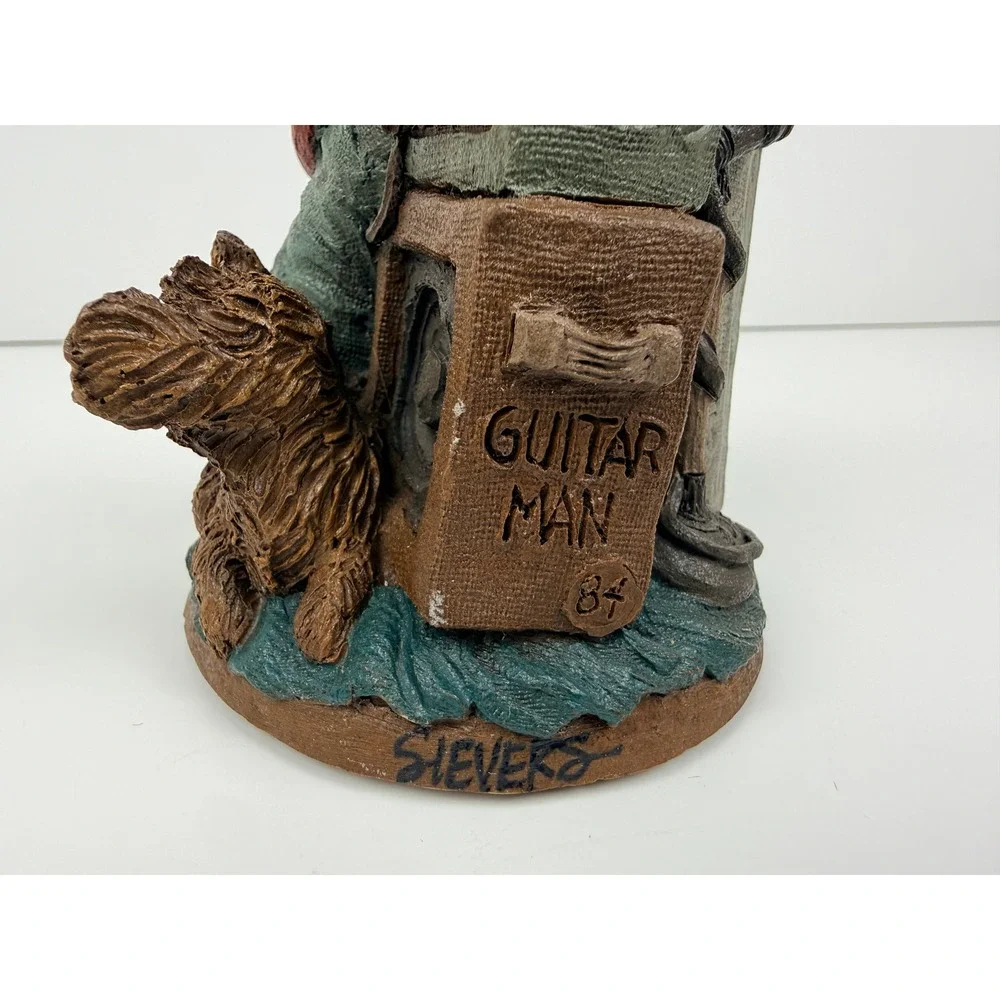 Vintage 1984 Sievers Guitar Man Figurine Musician with Dog Sculpture 8028 - Picture 5 of 7